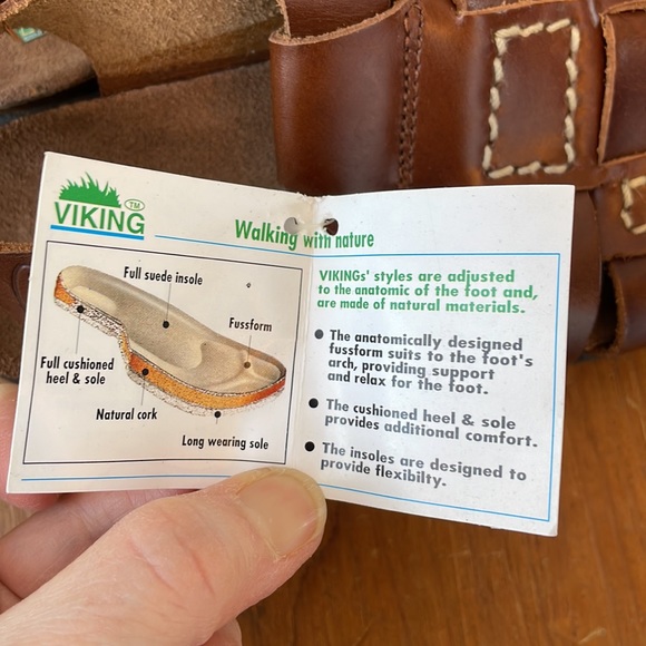 Viking Ortho Fussbett Vintage sandals, Size 32, brown genuine leather - Picture 6 of 10